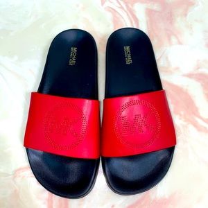 Michael Kors Red Slides